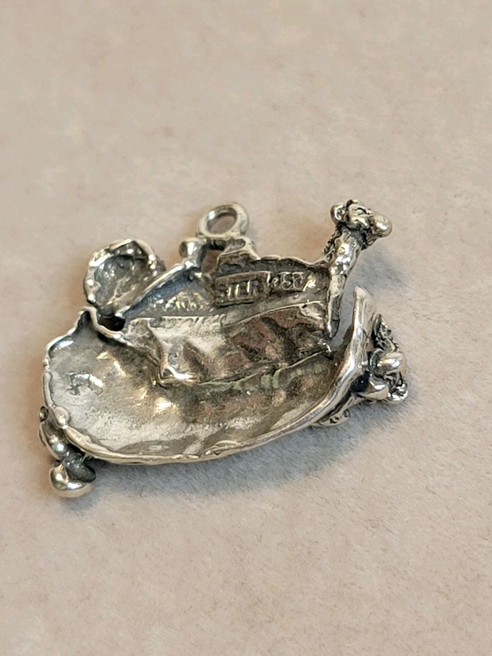 Sterling Silver 925 Noah’s Ark Pendant Animal Hippo Elephant Lion Giraffe Charm