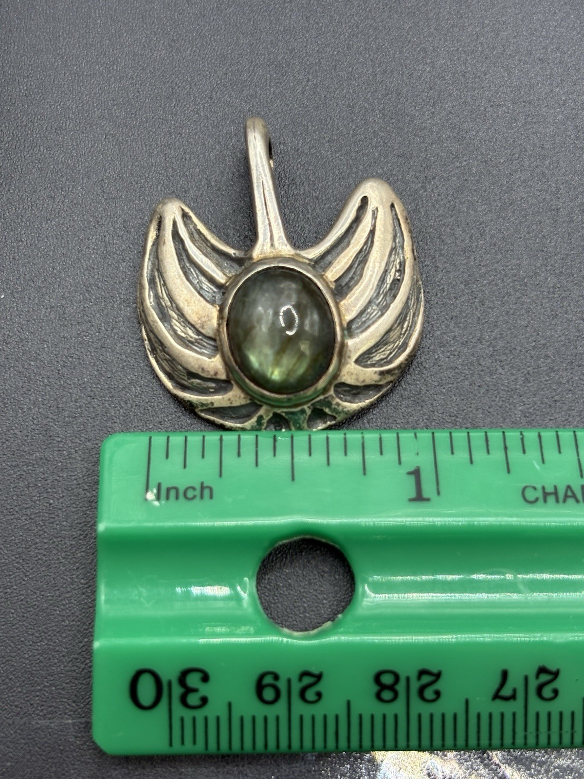 Vintage Sterling Silver Labradorite Pendant 9 Grams C30