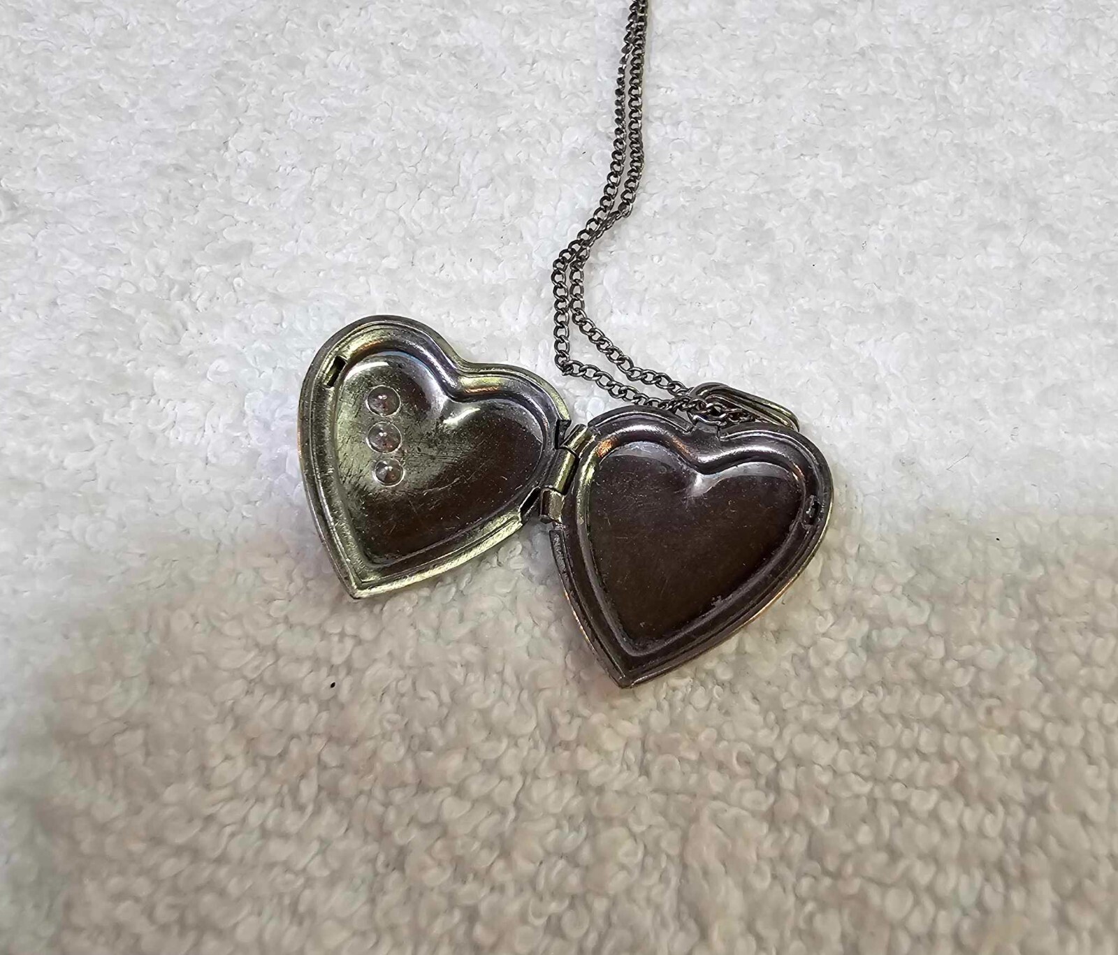 Sterling Heart Pendant Red Stone Etched “LOVE VINNY 3-14-57” w chain necklace