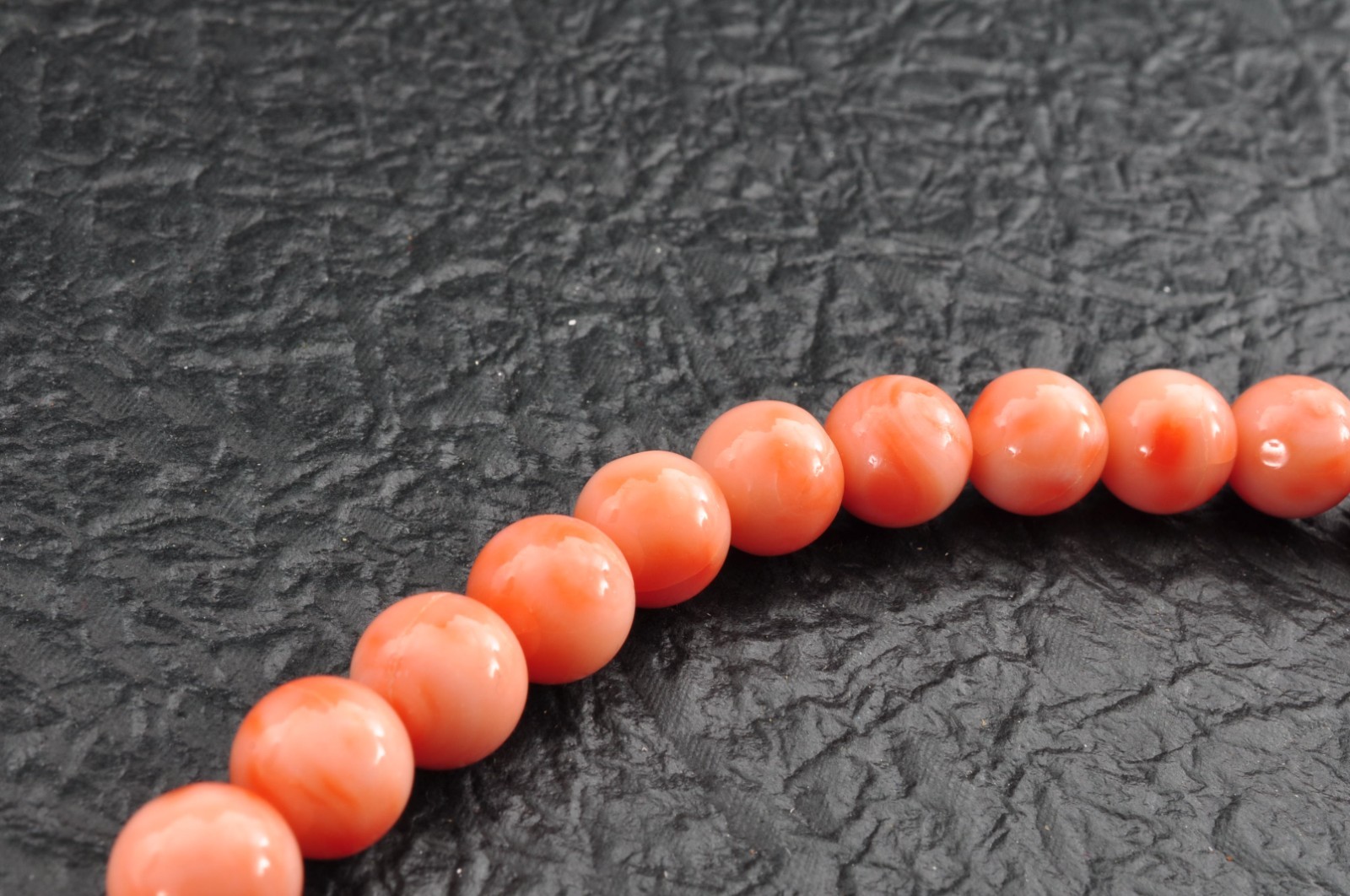 925 silver craps Pink coral necklace (17.3in, 370ct) 925 silver with Certificate