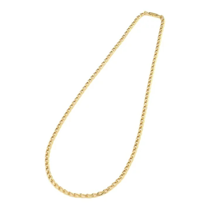 /18K Yellow Gold Oval Link Chain Necklace 70cm 55.6g Solid Gold Heavy Necklace