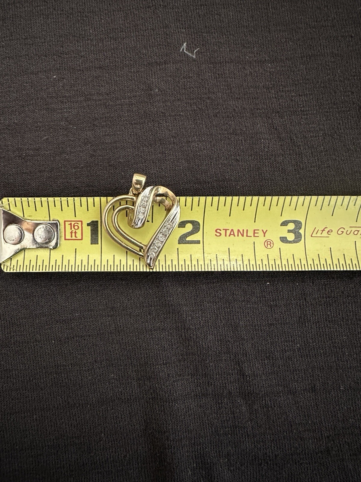 10K Gold Heart Pendant About 2 Grams
