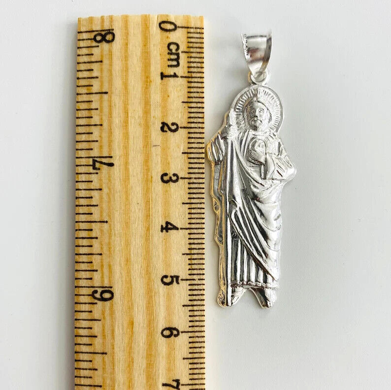 925 Sterling Silver Saint Jude Thaddeus Pendant, 925 Silver Jude – P155