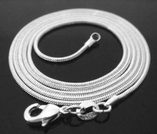 WOMEN & MEN 925 Stamped Sterling Silver 1.2mm SNAKE Chain Necklace 925 Italian