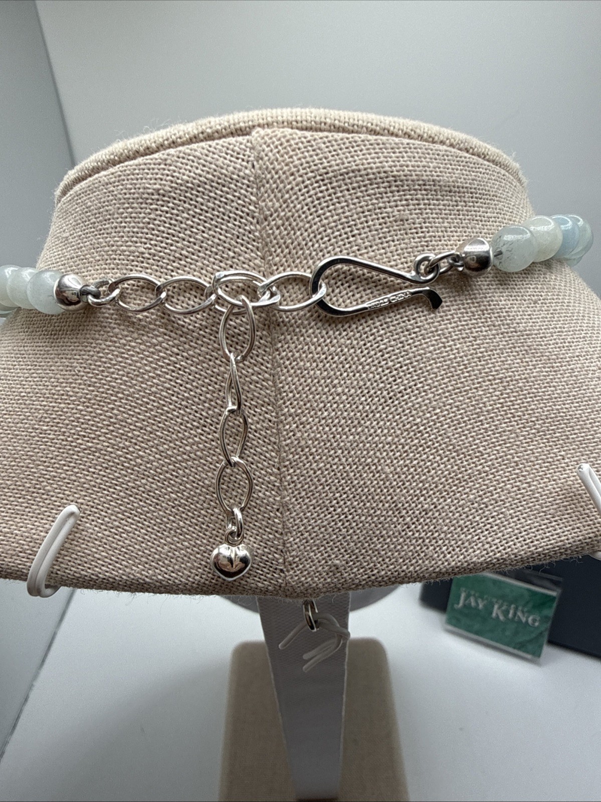 Jay King Natural Blue Aquamarine Sterling Silver Necklace 18-21”