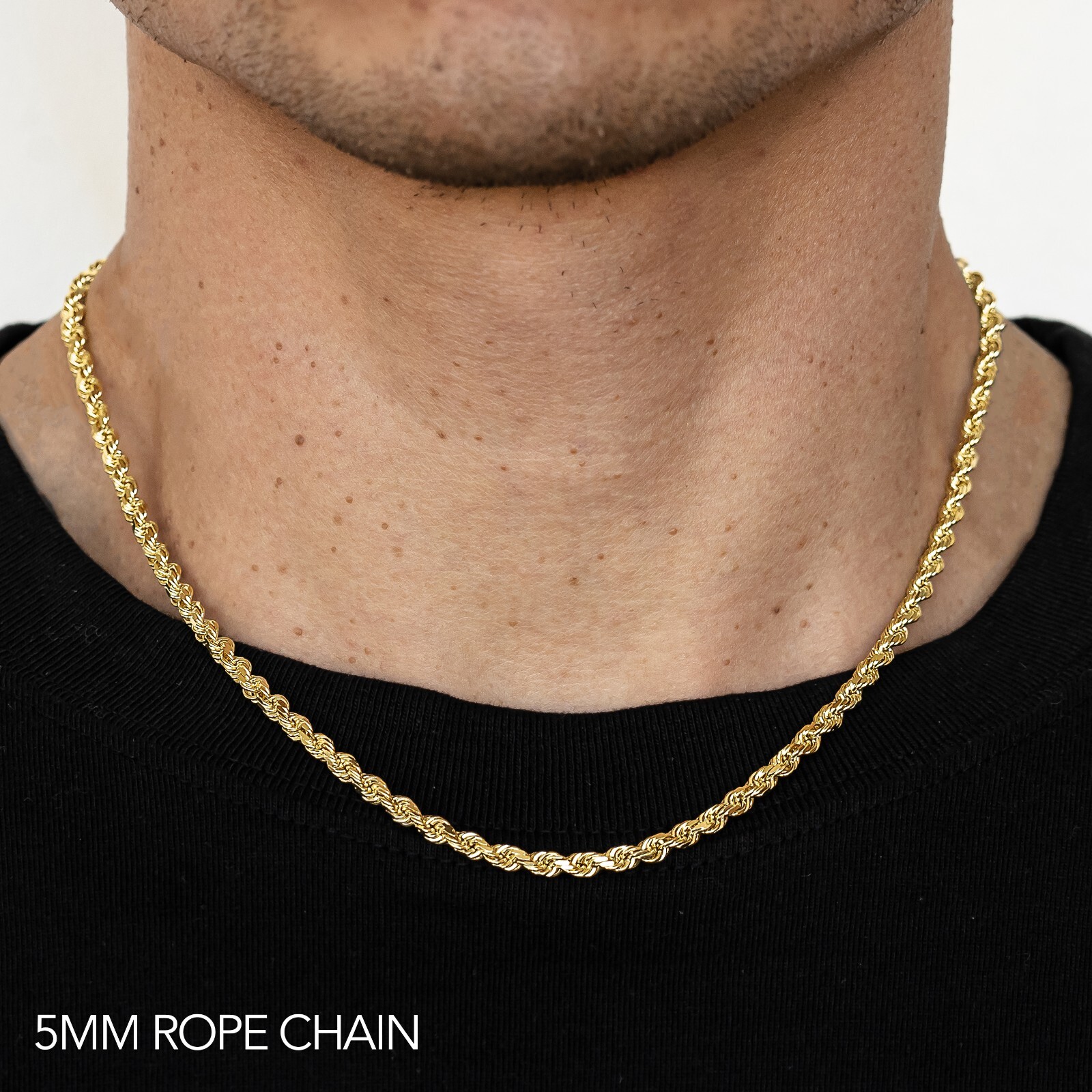 10k Yellow Gold 1.5mm-8mm Solid D/Cut Rope Chain Bracelet Size 7″-30″