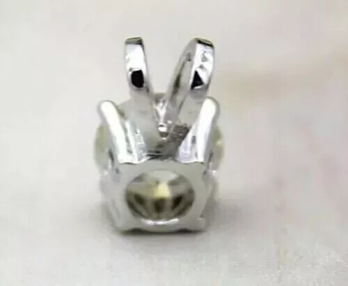 3Ct Round Cut Lab Created Diamond 14k White Gold Plated 925 Solitaire Pendant