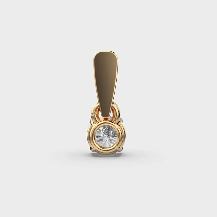 2.00 Ct Radiant Droplet Solitaire Pendant without Chain 14k gold plated