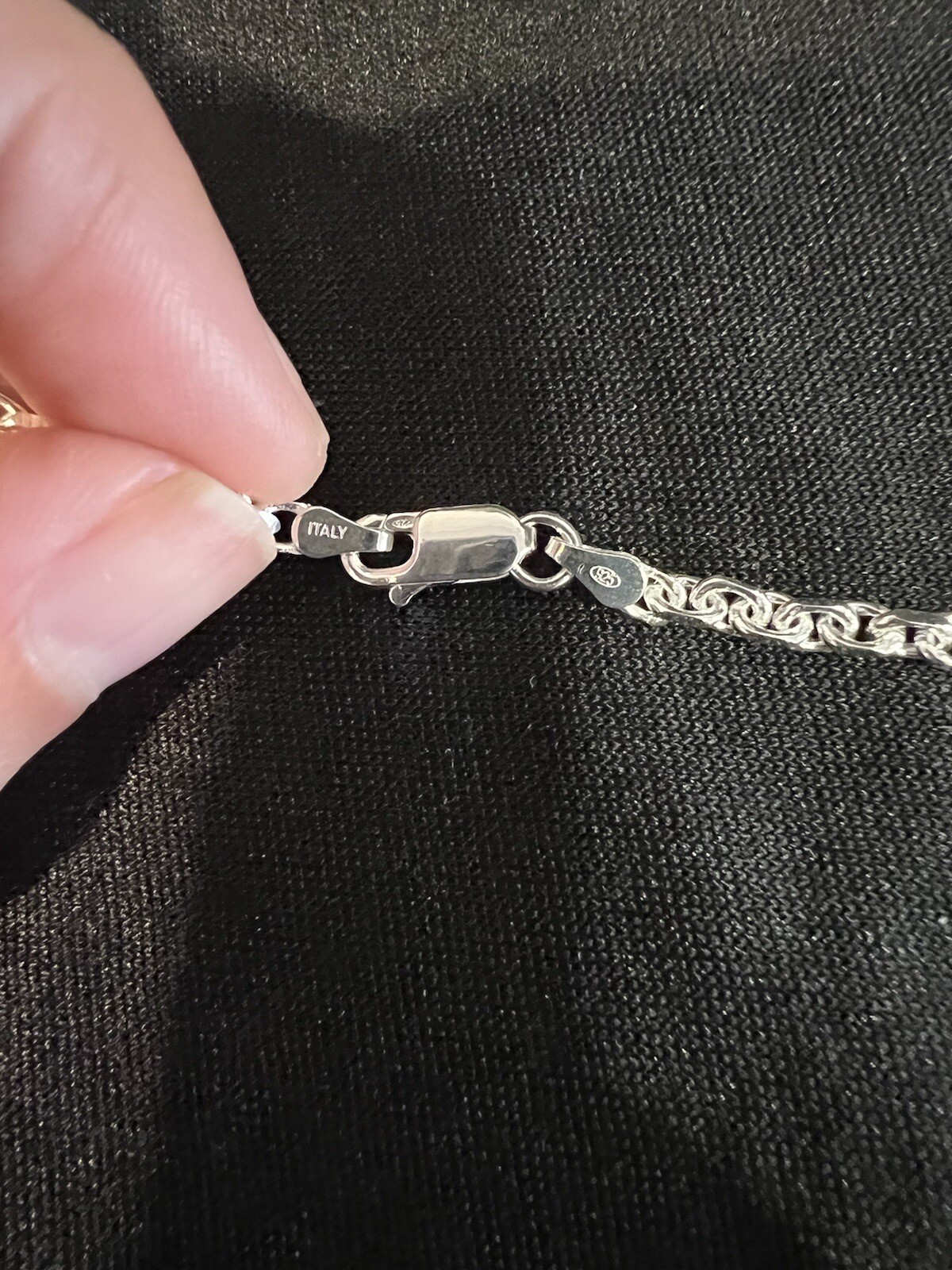 925 Sterling Silver Womens Men Unique Anchor Forz Oval Paper Clip Link Chain 22″
