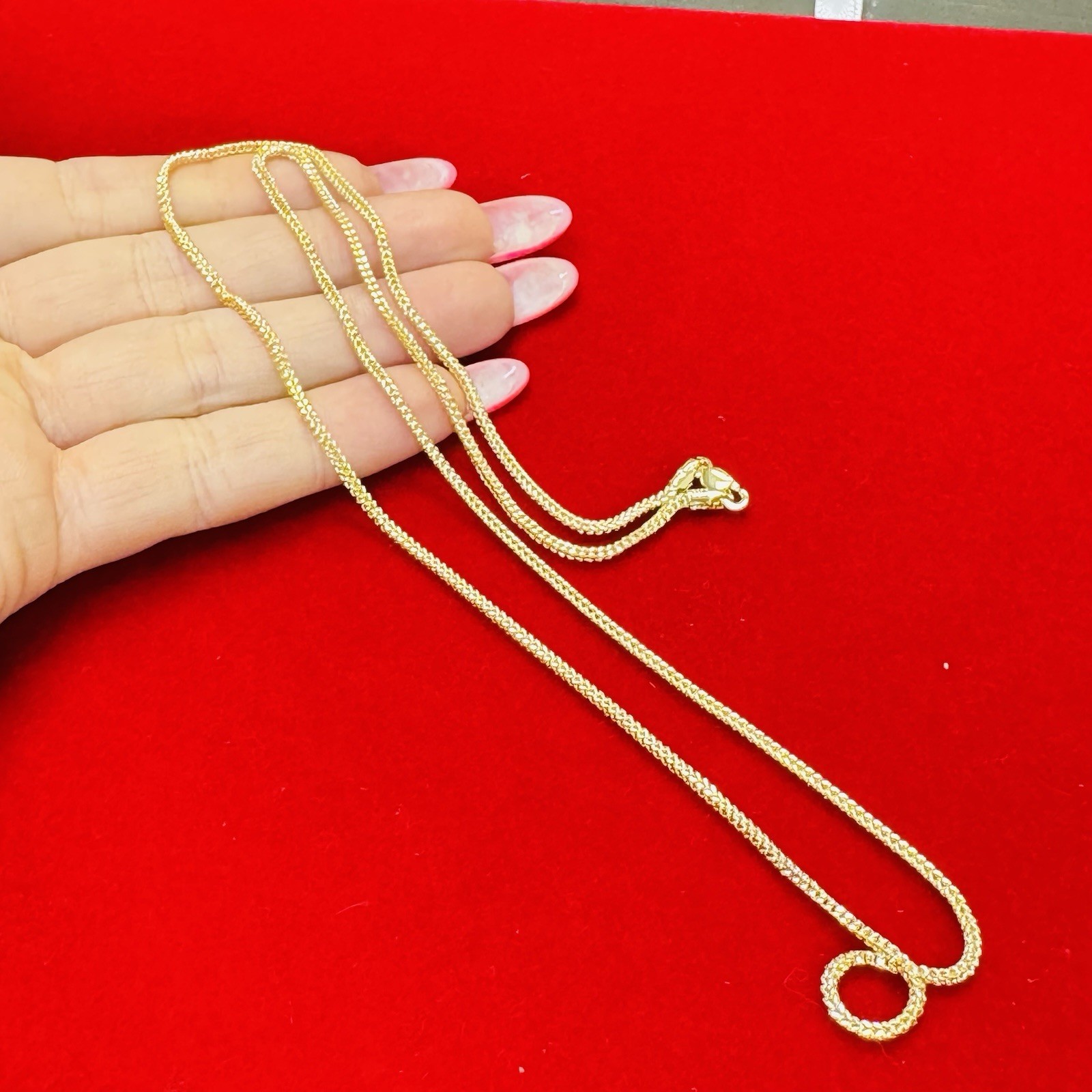 20” 1.5mm 10K Yellow Gold Franco Link Chain Necklace