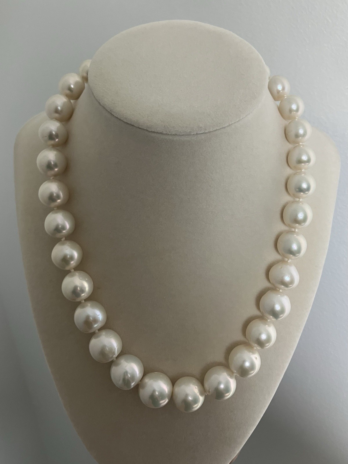 Huge 11-15mm White Edison Pearl Necklace “South Sea Pearl Style”