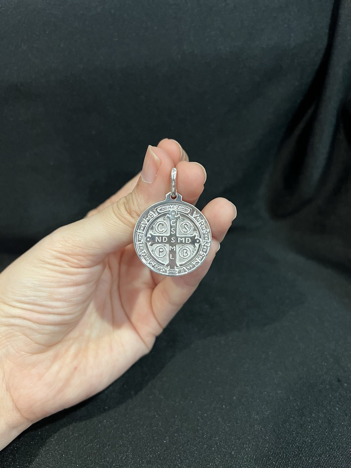 925 Sterling Silver Mens Womens St Benedict San Benito Protection Medal Pendant