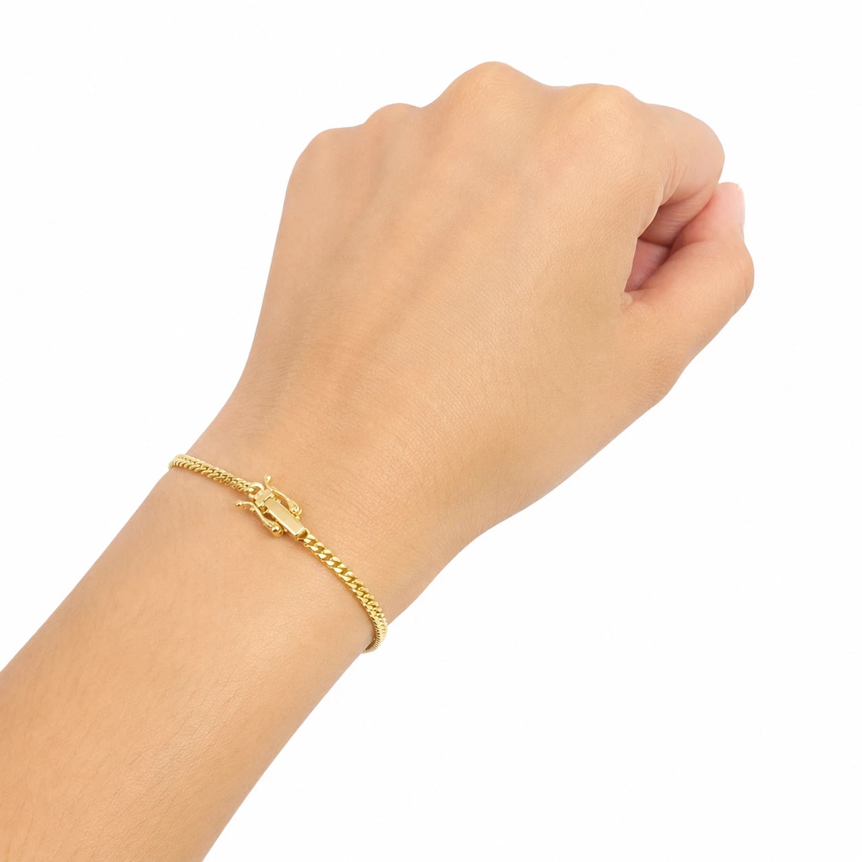 Solid 10k Yellow Gold Miami Cuban Bracelet Link 2mm 3mm 4mm 5mm 7″ Box Clasp