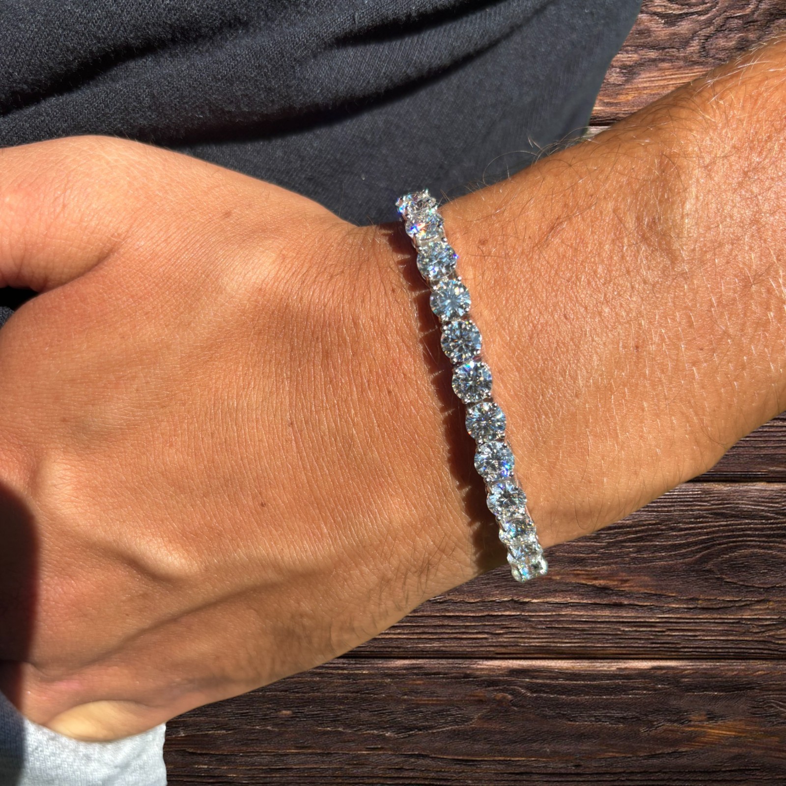6mm Tennis Bracelet – Moissanite Or CZ – 925 Silver or 14k Gold/Rose Vermeil