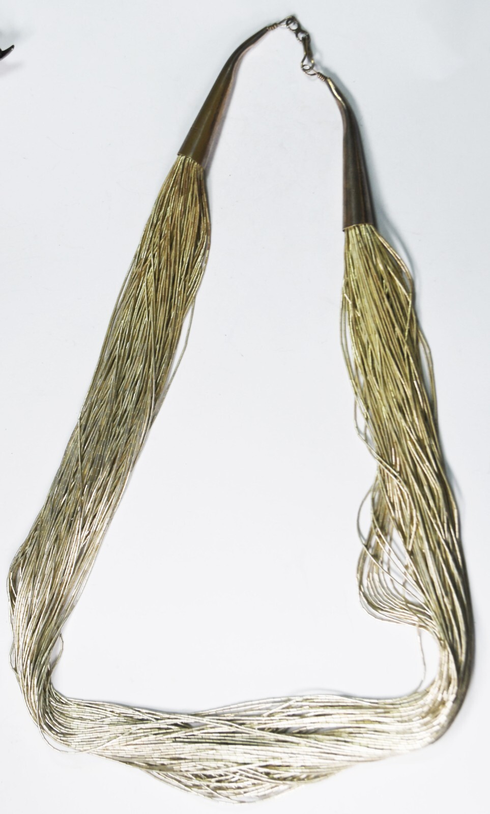 Sterling Silver 100 One Hundred Strand Liquid Silver Necklace 23.5″