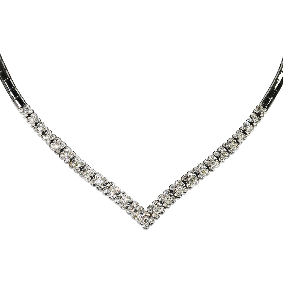 18K White Gold Diamond Necklace 2.00ct