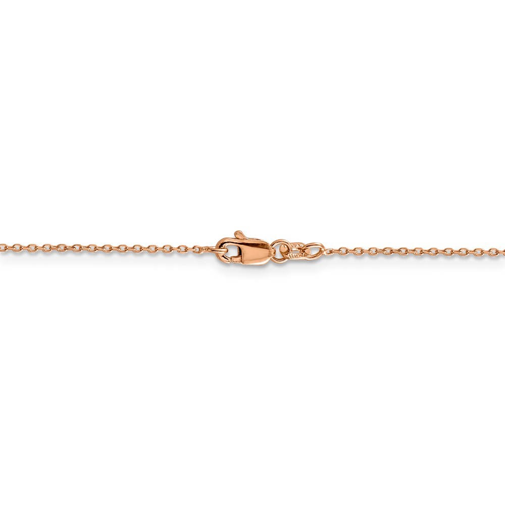 1mm, 14k Rose Gold, Solid Cable Chain Necklace