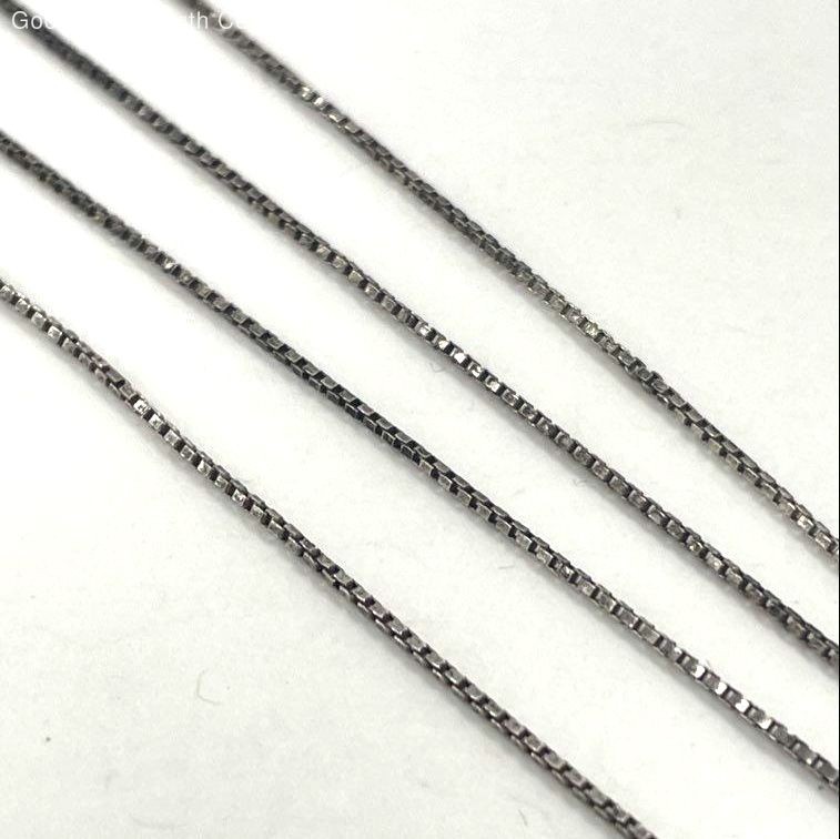 26.25″ Sterling Silver Classic 0.6mm Long Box Chain Necklace, 2.27g