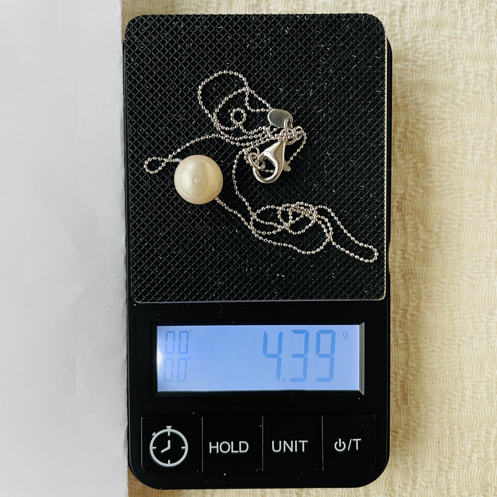 Honora 18 Inch 925 Sterling Silver Necklace, 11 mm Sliding Pearl Pendant – NEW!