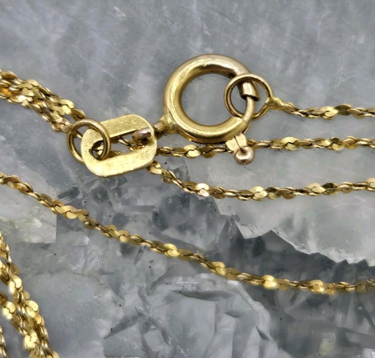 14k Italian Gold Twist Sparkle Delicate S-link Chain 20″ Necklace Fine Jewelry