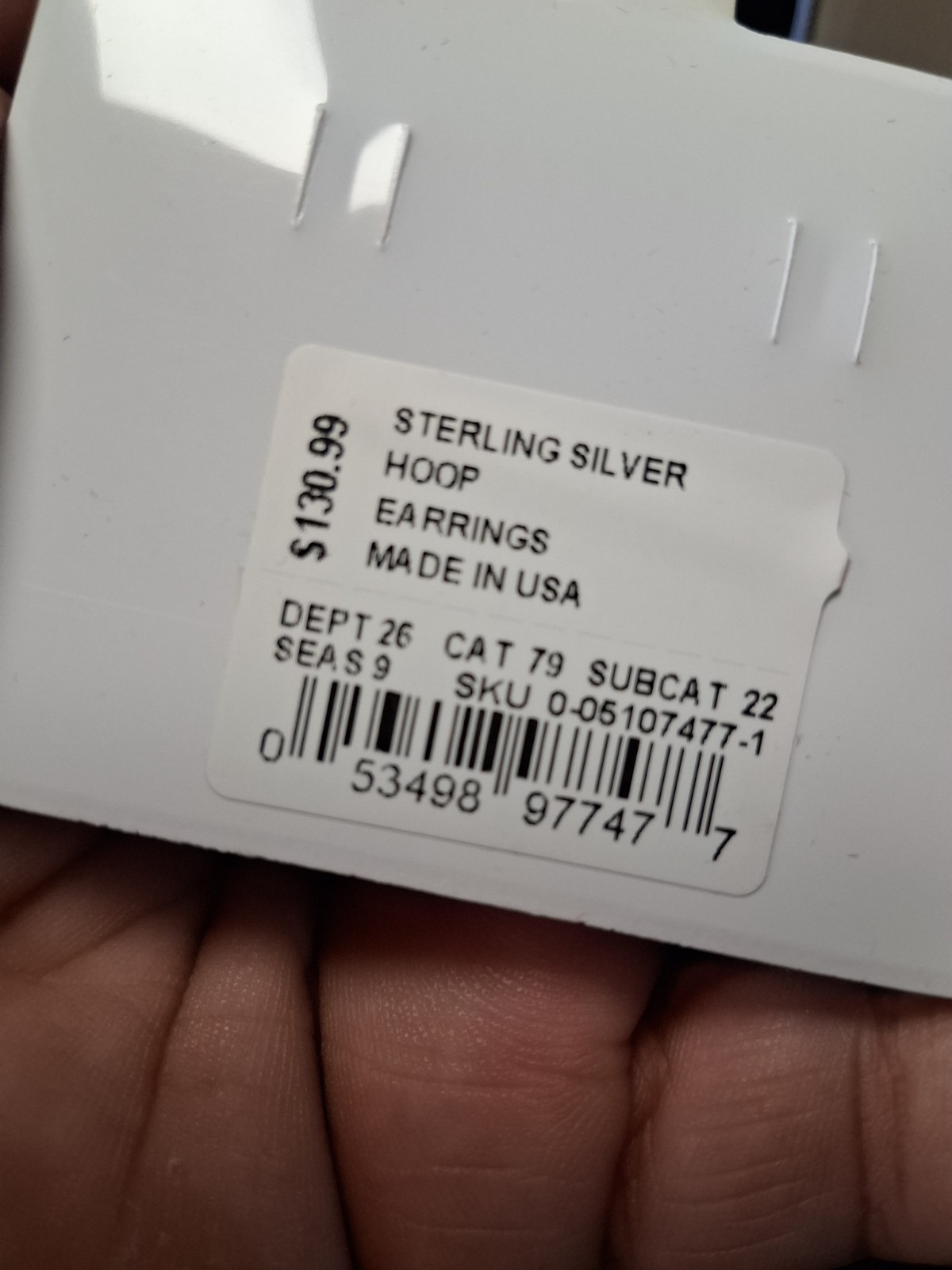 Sterling Silver Hoop Earrings – new in the box originally $130.99