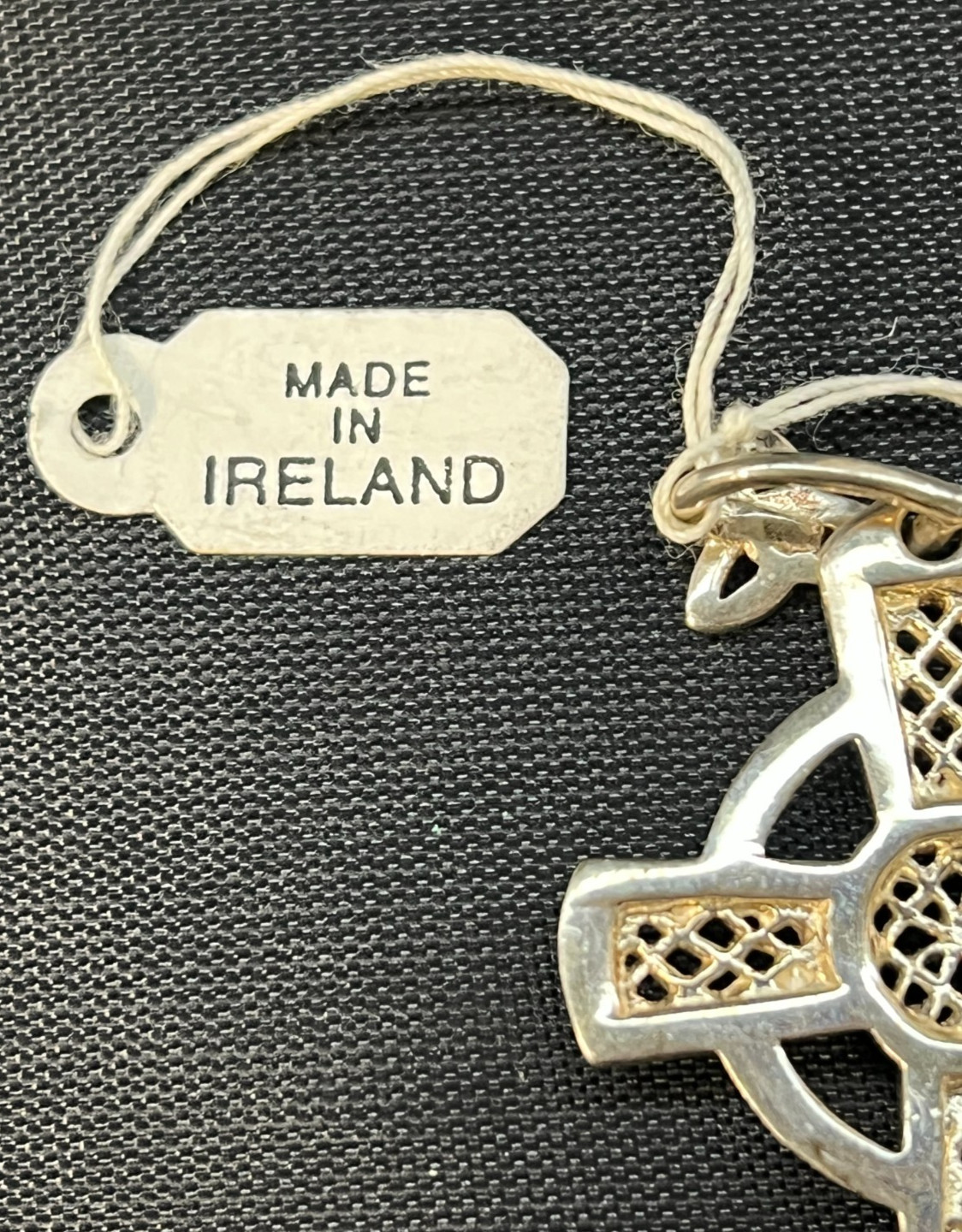 Sterling Silver 925 Irish Celtic Knot Cross Pendant Ireland Openwork 2.25″ Long