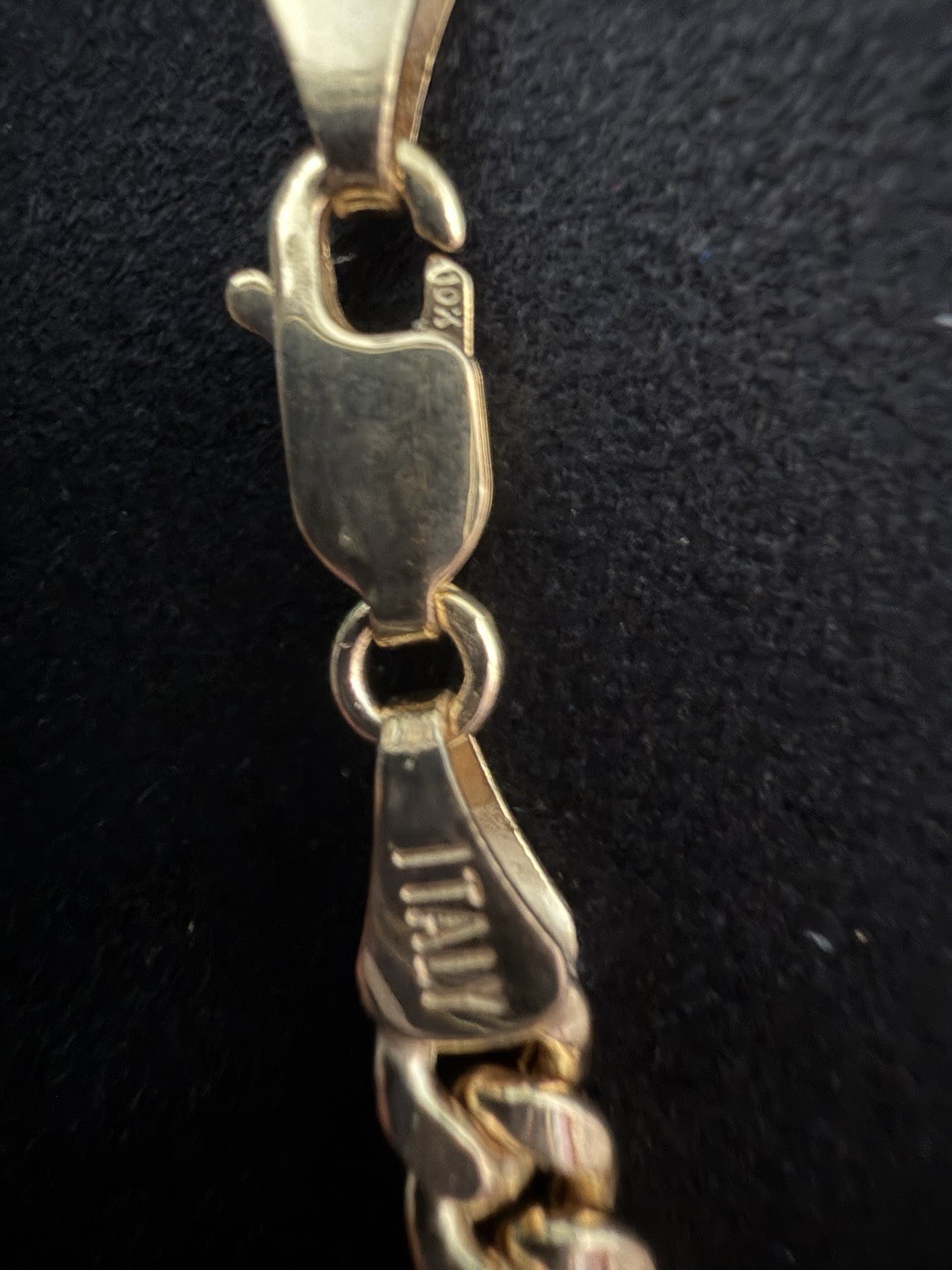 10K Solid Yellow Gold Cuban Link Chain Necklace 22”…Excellent
