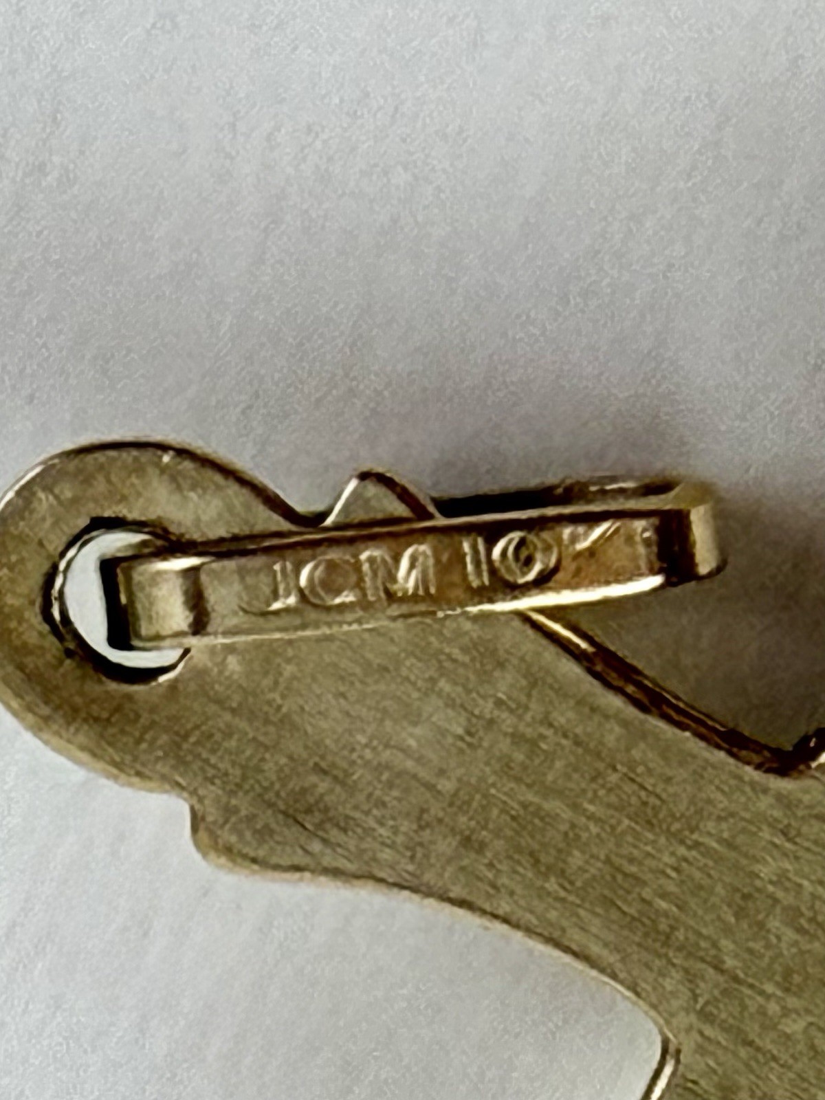 Vintage 10K Gold Cross Pendant Yellow White Gold Starburst Estate JCM 25mm