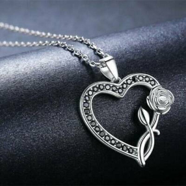 1.40Ct Round Cut Heart VVS1D Diamond Pendant 14K White Gold Finish Free Chain