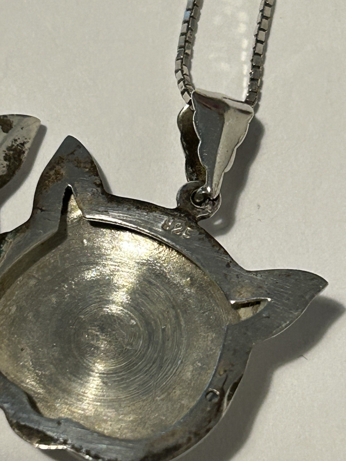 Vintage Sterling Silver Novelty 3D Piggy Photo Locket & Chain (8.85g)