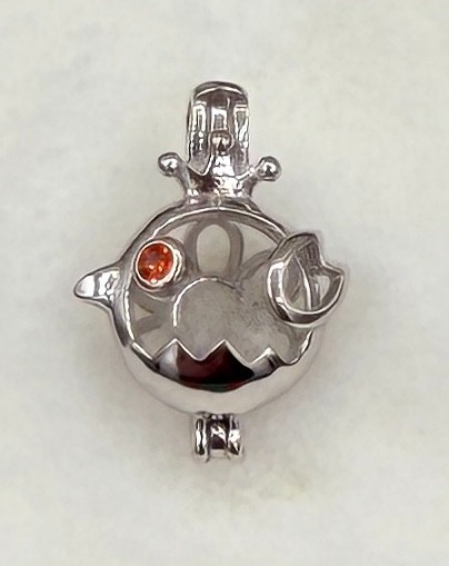 Sterling Silver Pearl Cage Pendant for Necklace Bracelet Nature Animals Insects
