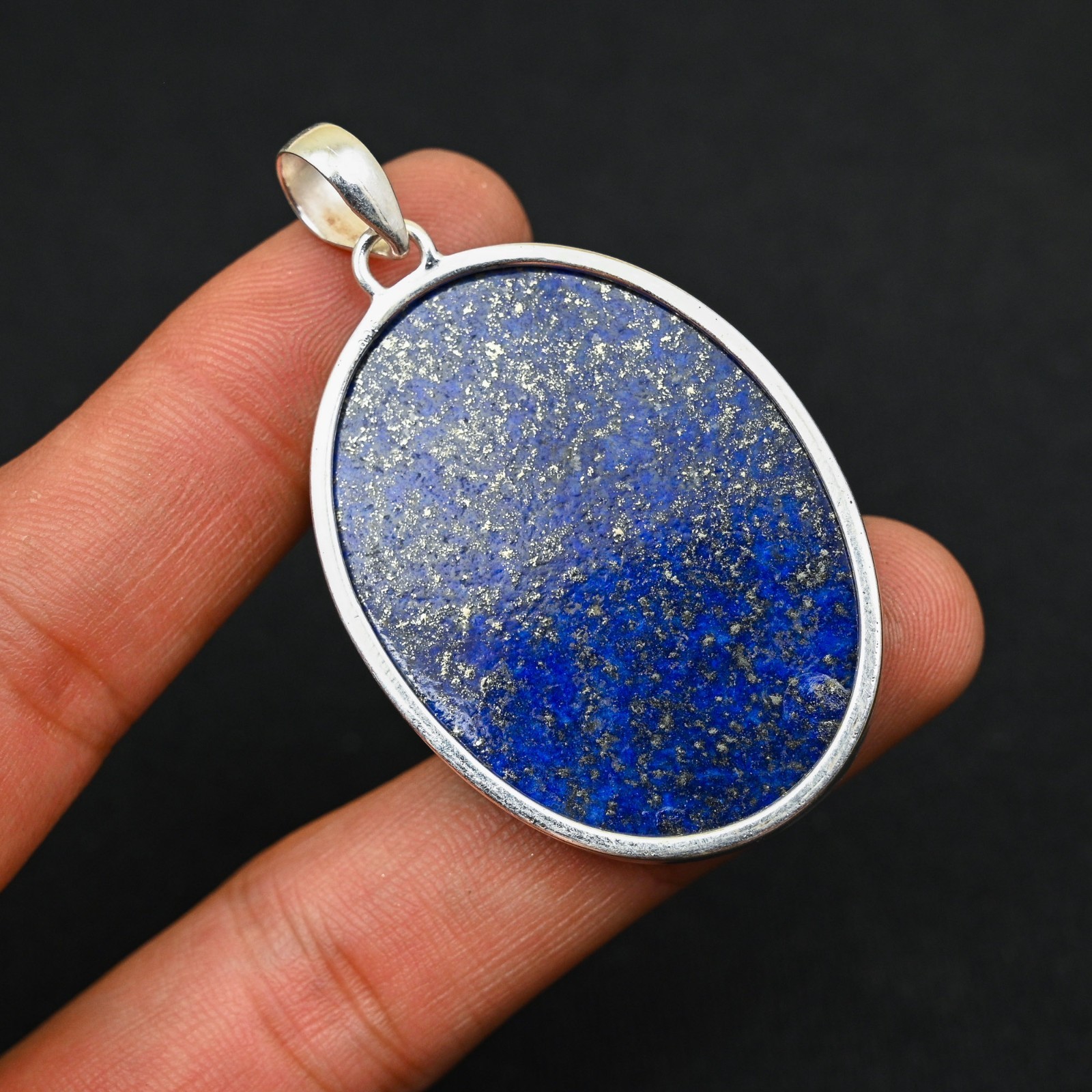 Lapis Lazuli Gemstone 925 Sterling Silver Handmade Pendant Jewelry Gift For Her
