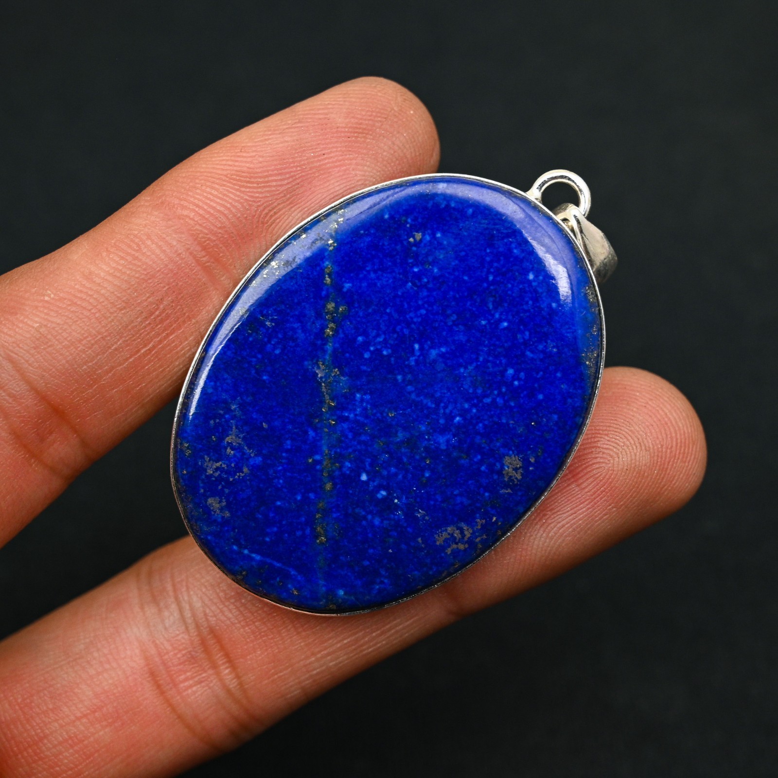 Lapis Lazuli Gemstone 925 Sterling Silver Handmade Pendant Jewelry Gift For Her