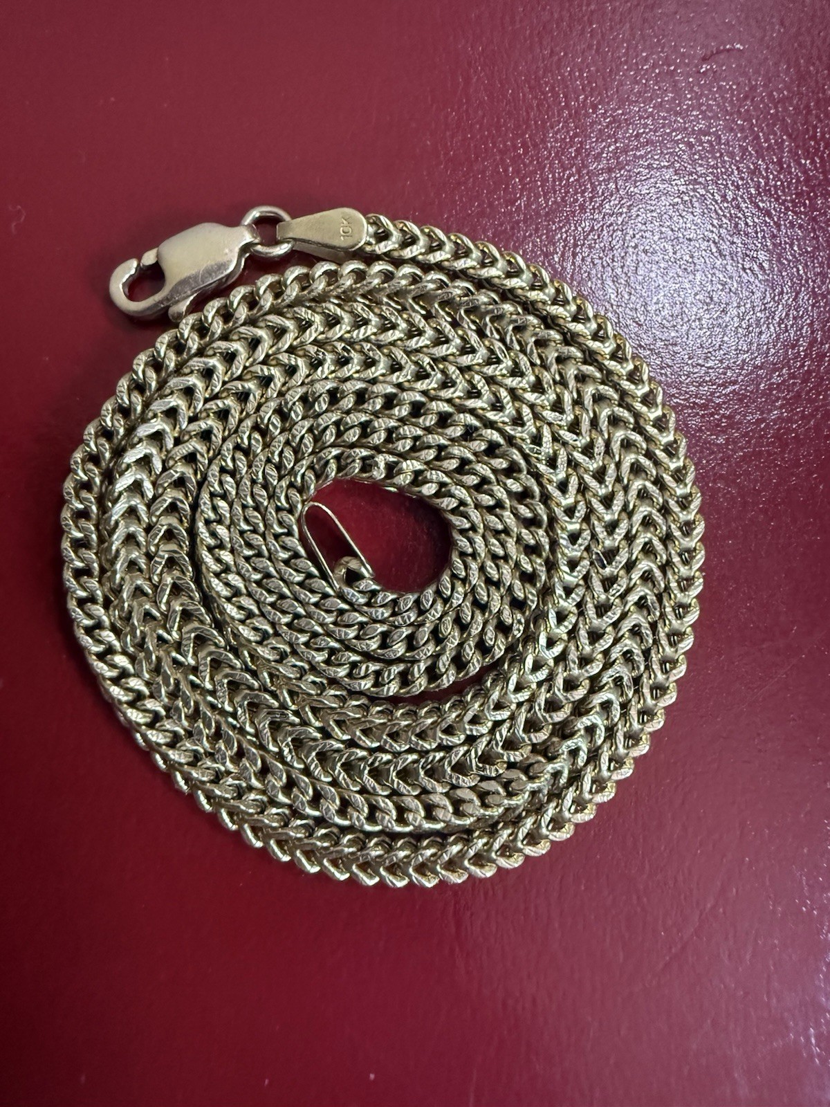 10k Solid Gold Franco 2.5mm Diamond Cut 22inch