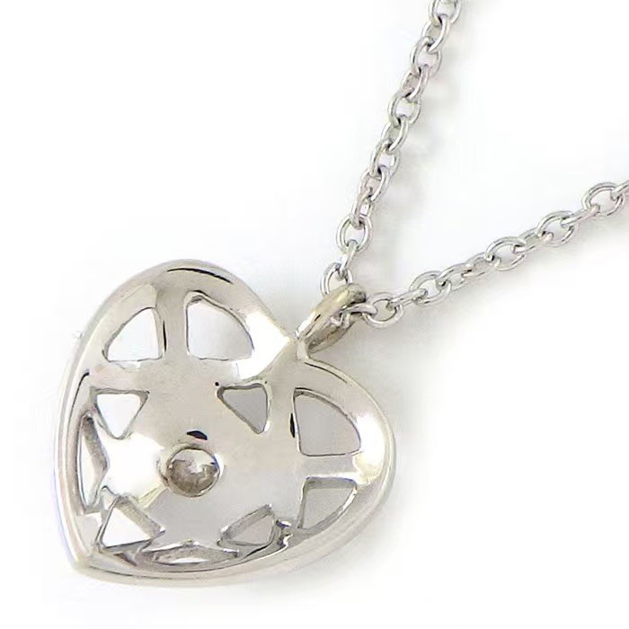 Tiffany & Co Paloma Picasso Diamond 18K White Gold Pendant Necklace