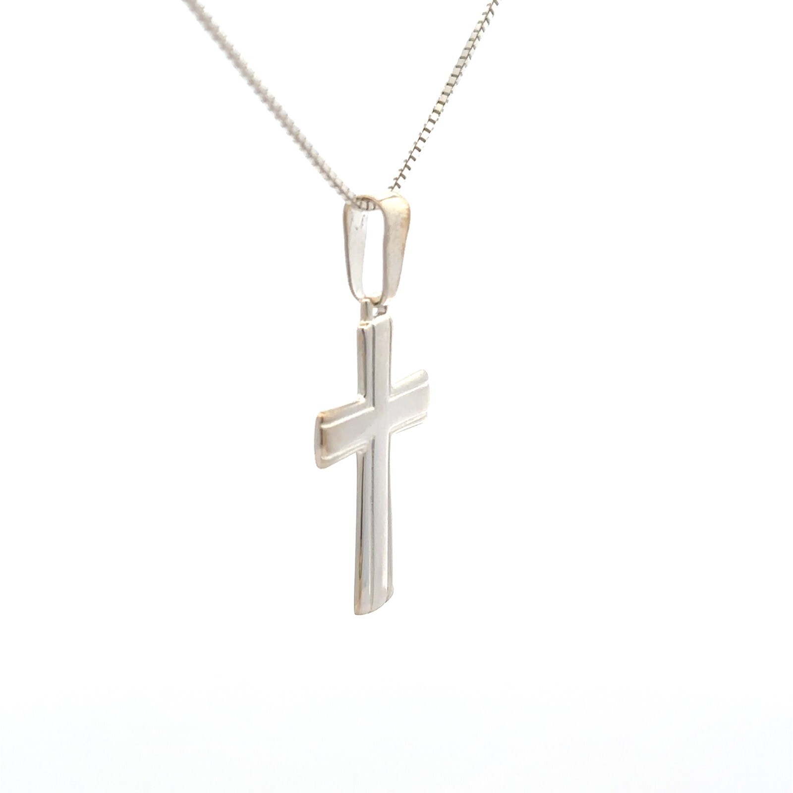 Sterling Silver Cross Pendant (3/4 x 1 1/2 Inch)