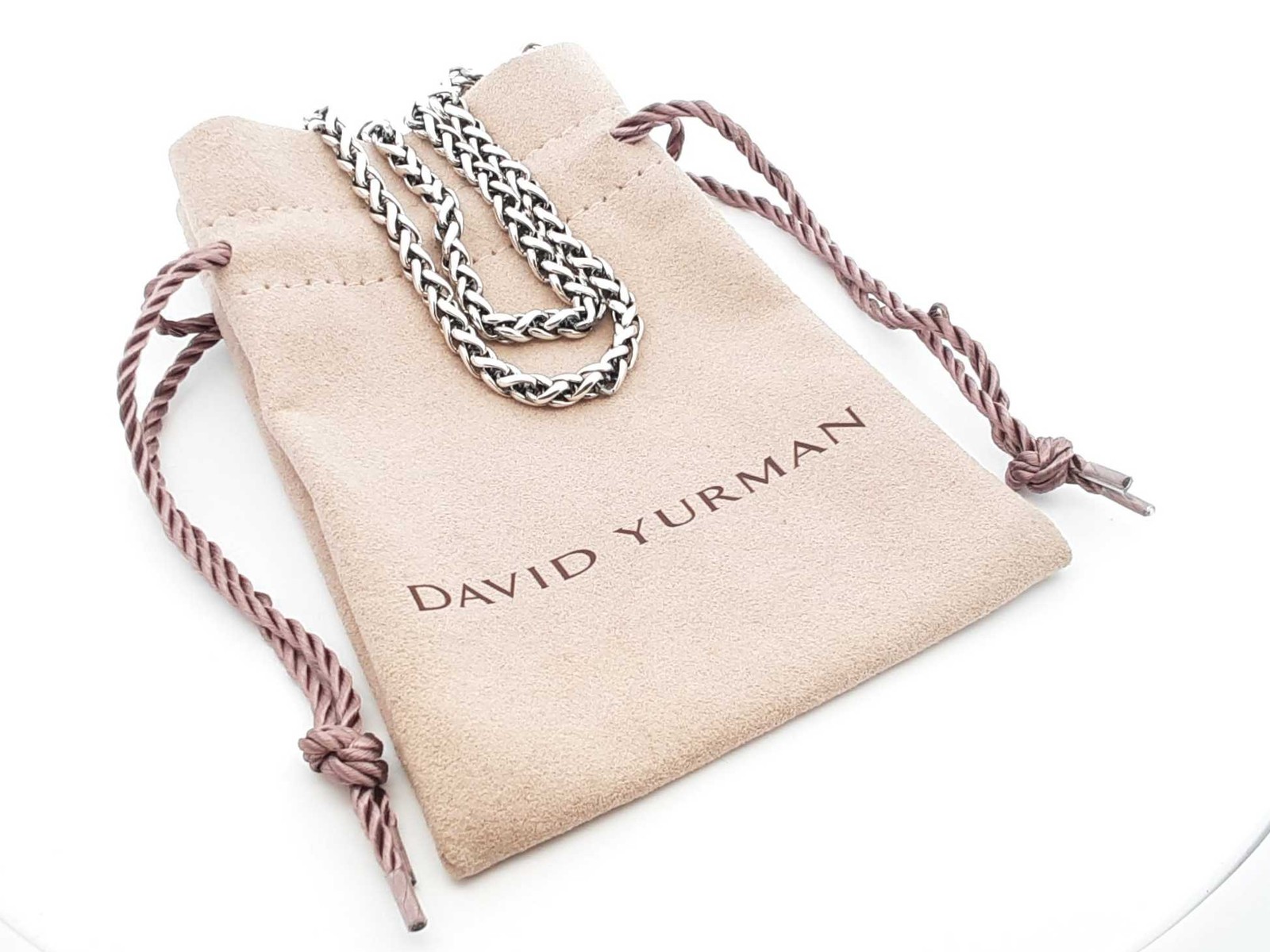 David Yurman Wheat Chain Necklace In Sterling Silver 32.8g 22 Inch Fw0426loxdu