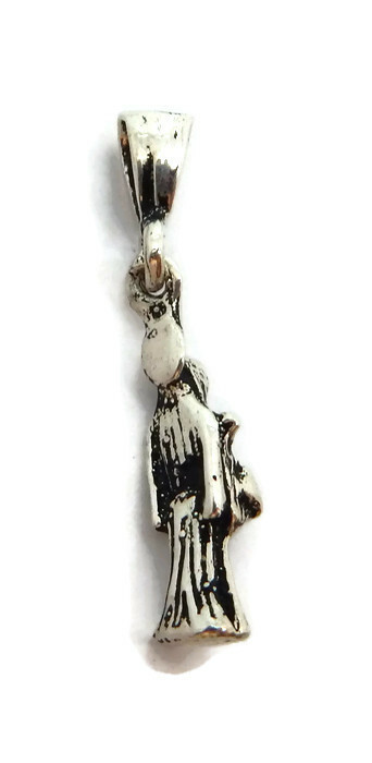 Holy Death Grim Reaper Charm Pendant .925 Sterling Silver!!