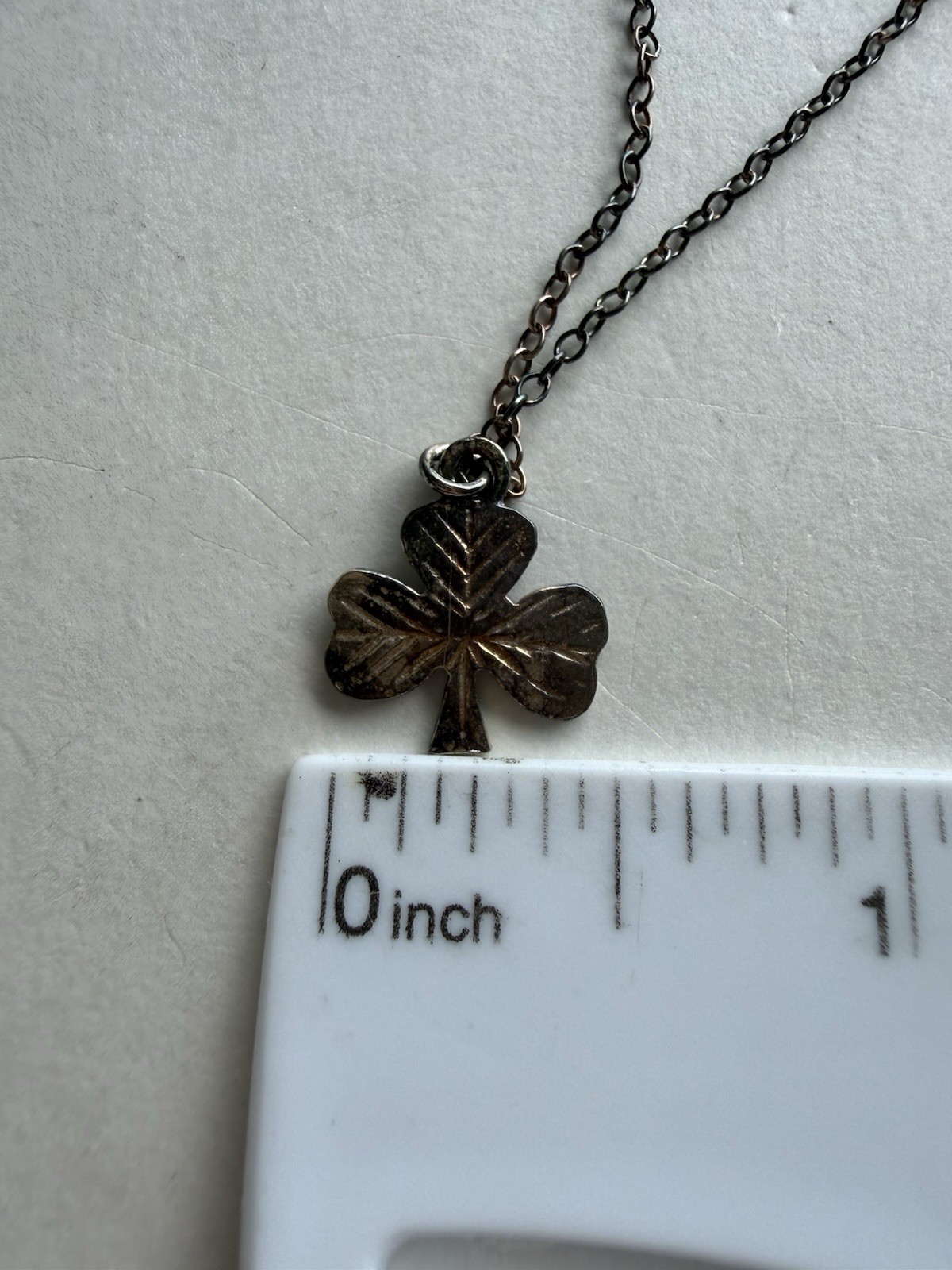 Vintage Irish Sterling Silver Shamrock Pendant Necklace J.O’N Eire 925
