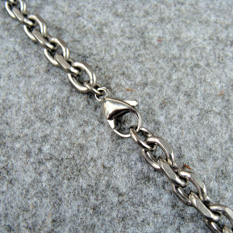 Titanium O Shaped Chain Anti-allergy Necklace, Width – 7mm, Length – 25.59″ Gift