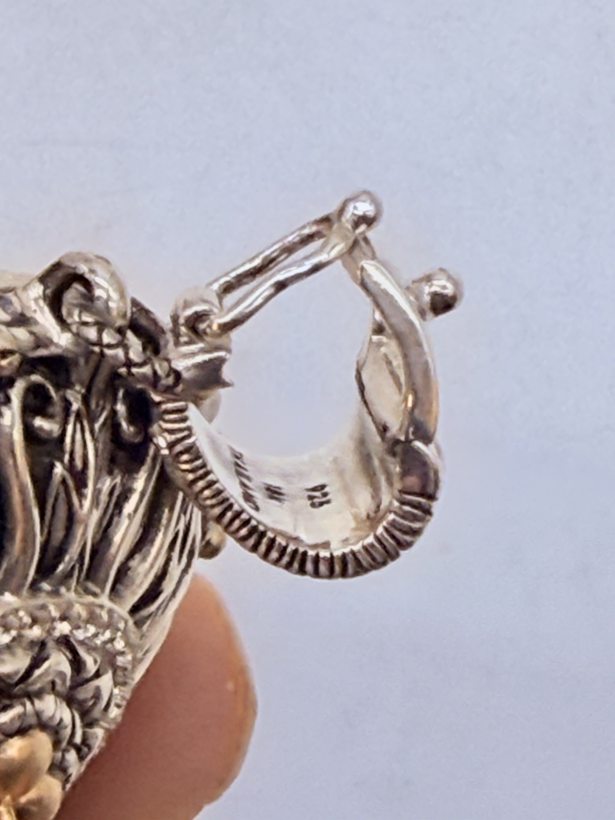 Barbara Bixby 5-Photo Locket Enhancer Pendant Sterling Silver 18K White Topaz