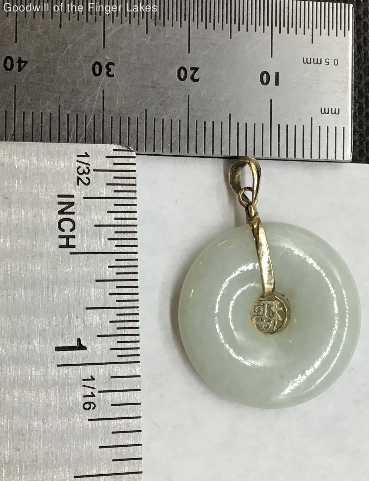 10k Yellow Gold Pendant w Light Pale Gemstone (See Test Photo)