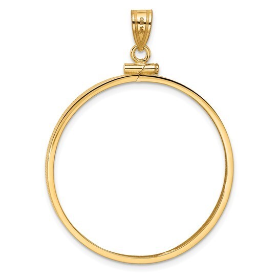 1986-Now $50 1 oz American Eagle Screw Top Reeded Border Coin Bezel in 14k Gold