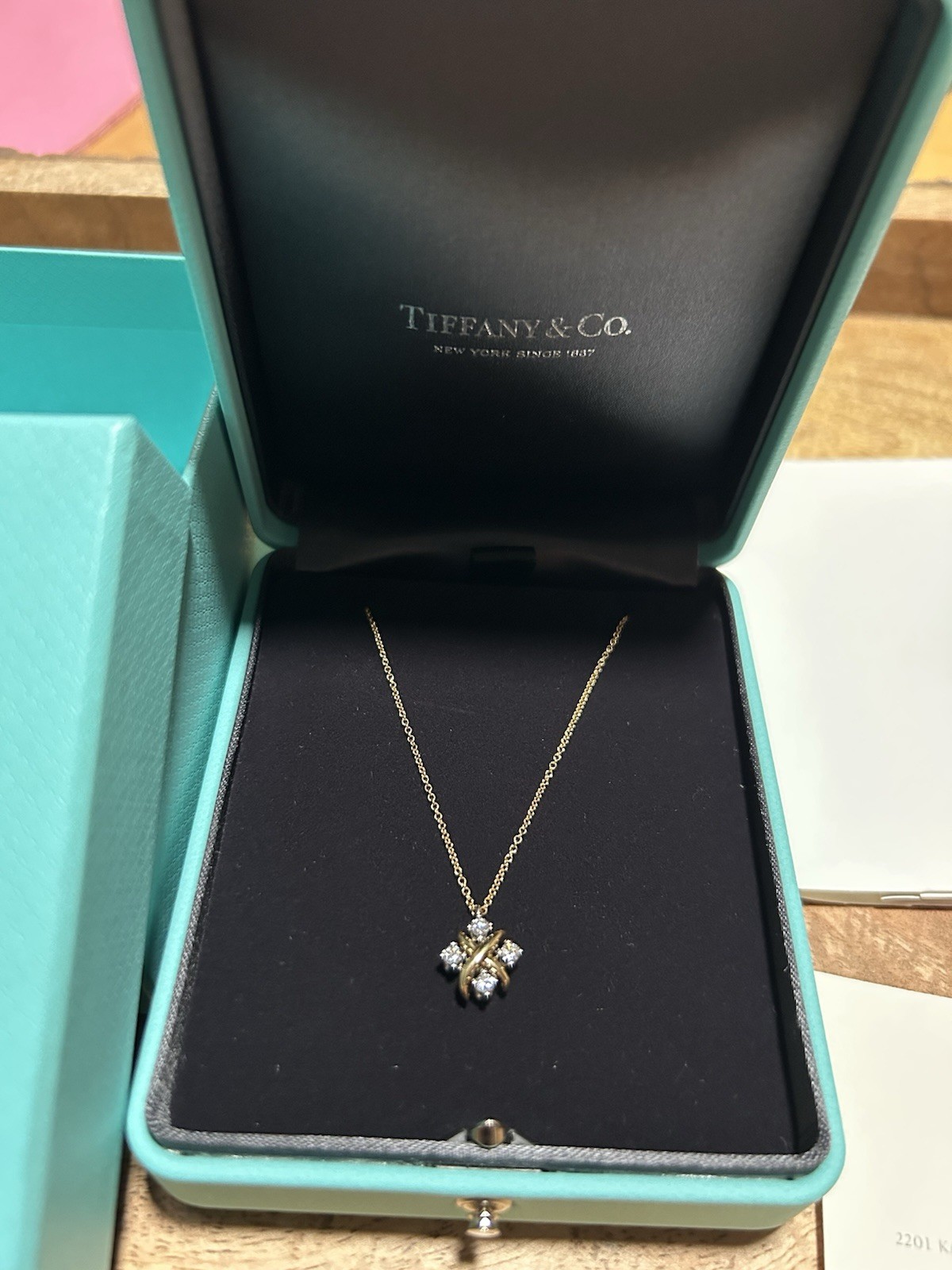 Tiffani & Co. Sixteen Stone by Tiffany Necklace W/ Standard 16” Chain Never Worn