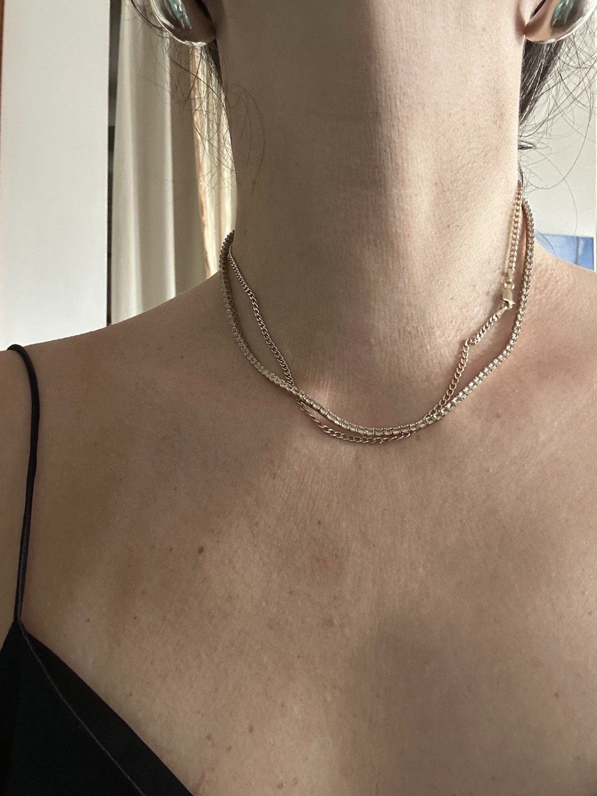 Aurate Lab Grown White Sapphire Horizontal Baguette Tennis Necklace