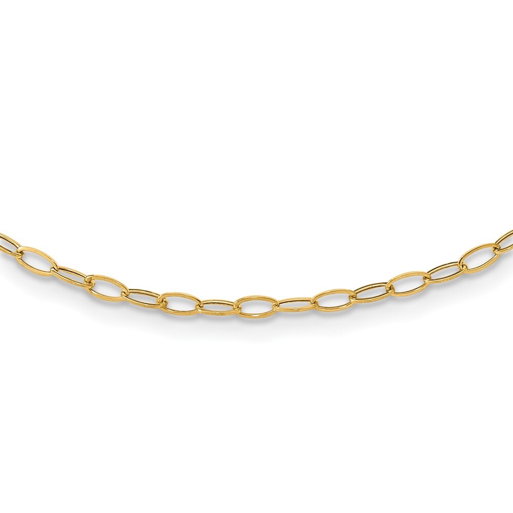 10k Yellow Gold Oval Link Chain Necklace 18″ for Women 1.27 gram
