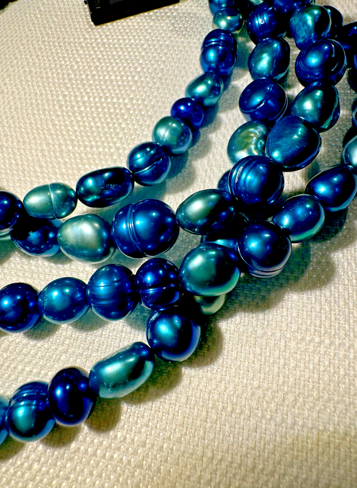 Honora Multicolor Blue Freshwater Pearl Necklace w/ Tag & Storage Pouch