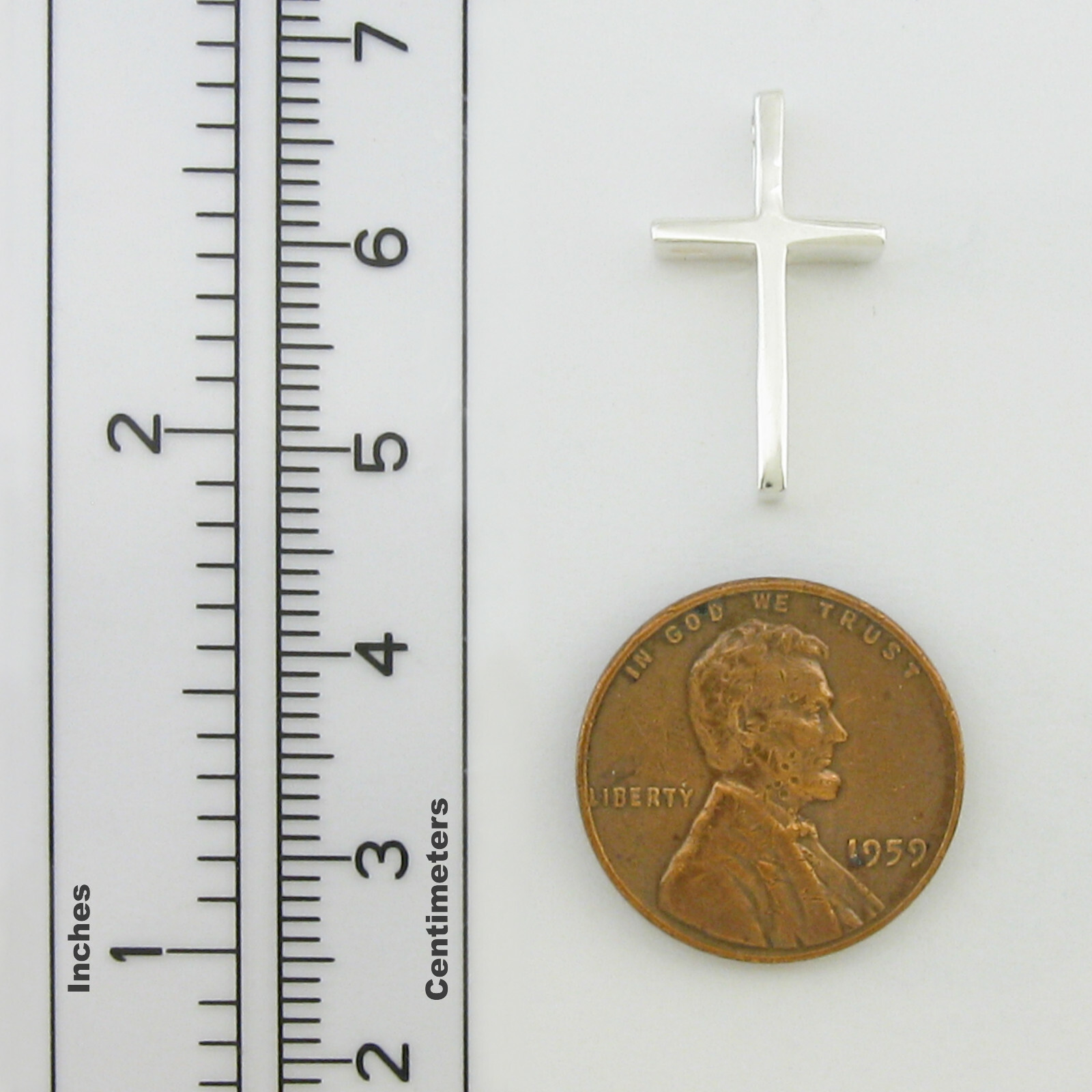 Small Deep Cross Pendant in SOLID ‘925’ Sterling Silver – Choice of Chains, NEW!