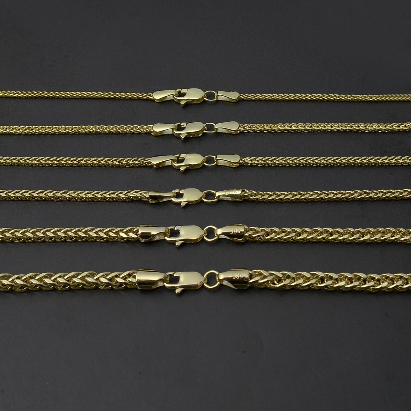 14K Gold Spiga (Wheat) Chain Necklace
