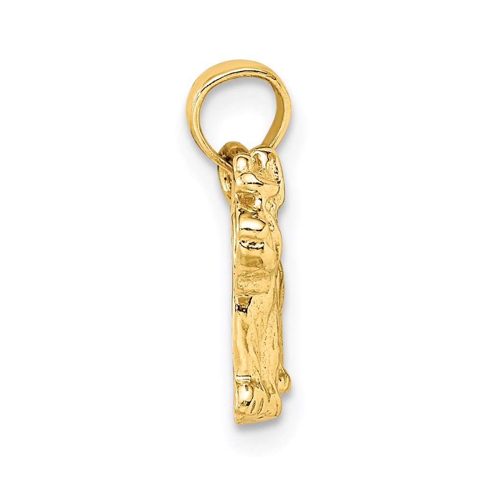 14k Yellow Gold 2D Schnauzer Pendant